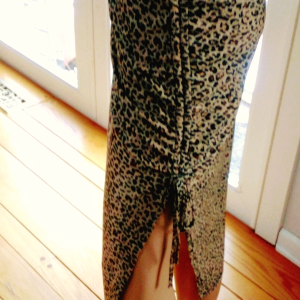 NWOT leopard print sexy tie skirtBy SHEIN